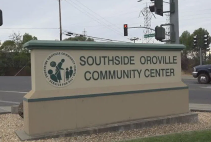 Sign for the Southside Oroville Community Center in Oroville, California—one of the locations where First Aid on the Move will be offering CPR and First Aid training classes.